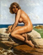 Marcel René von Herrfeldt_1890-1965_Shore_Nude on a rock.jpg